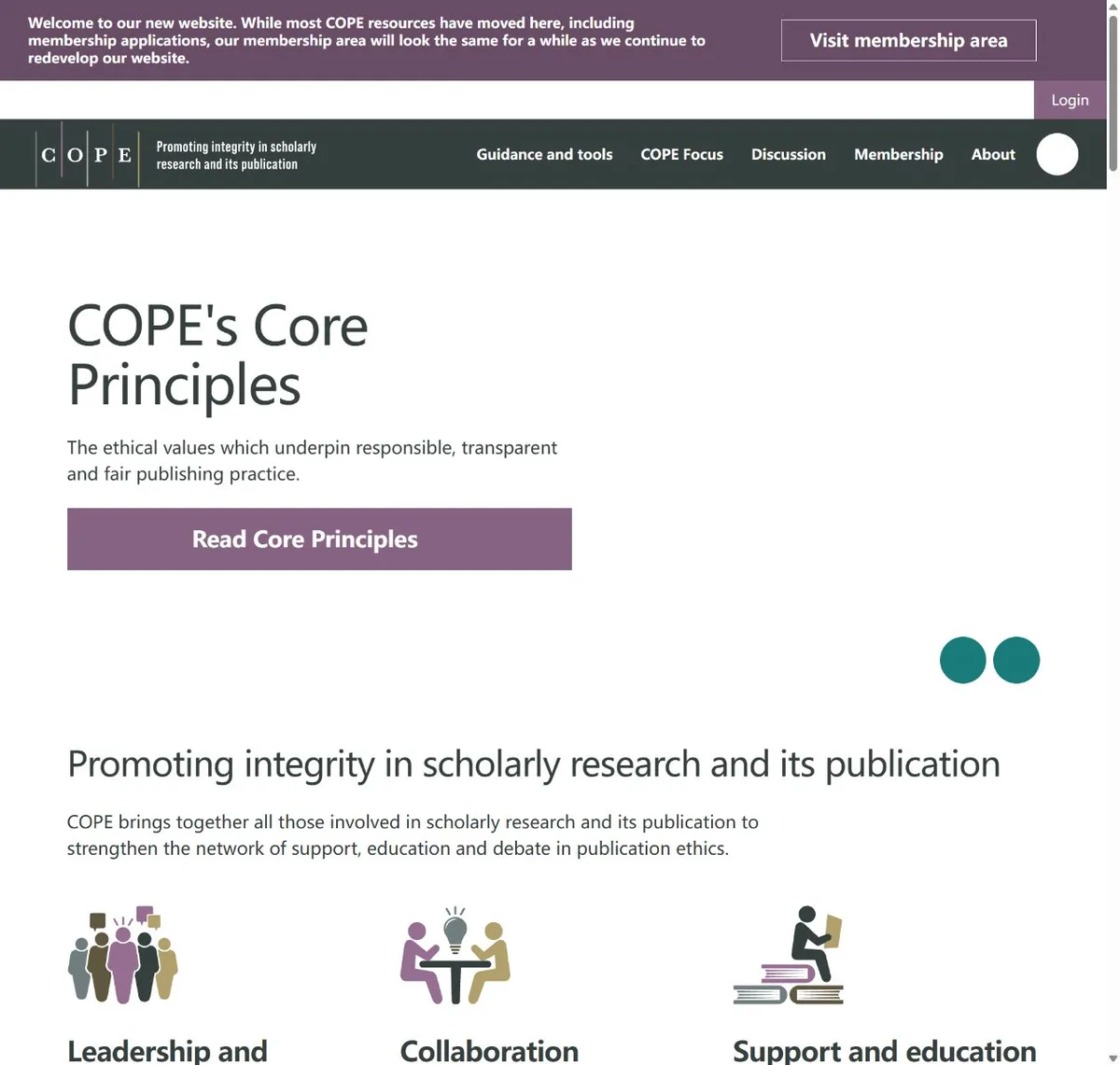 COPE 官方网站首页与核心功能